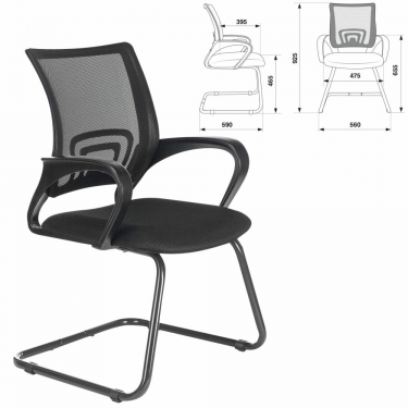 Стул для посетителей BRABIX BRABIX Fly CF-100 Черный