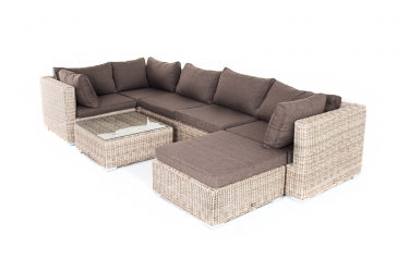 Плетенная оттоманка с подушкой 4sis Лунго YH-S4019W-1 beige