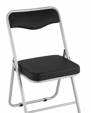 Складной стул Stool Group Джонни silver экокожа Черный