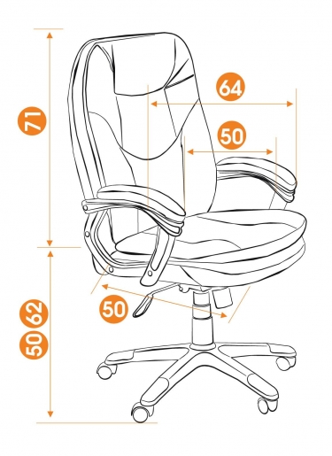 Кресло руководителя Tetchair COMFORT коричневый, 2 TONE