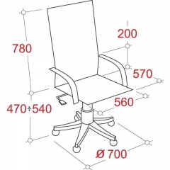 Кресло руководителя EasyChair Echair-545 ML 425118 Черное
