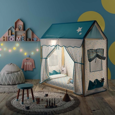 Кровать 140х70 Micuna Micuna Tipi House MONT-1874 Waterwood/White