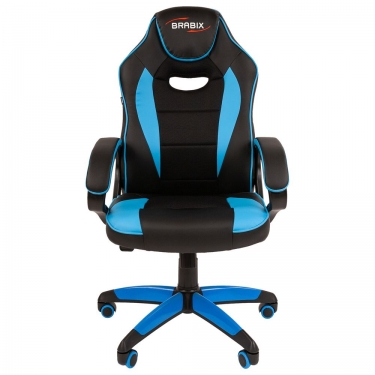 Геймерское кресло BRABIX BRABIX Blaze GM-162 Черное/голубое