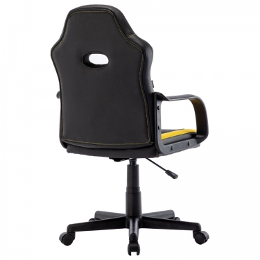 Кресло компьютерное BRABIX BRABIX Stripe GM-202 экокожа Черный-желтый