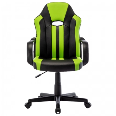 Кресло компьютерное BRABIX BRABIX Stripe GM-202 экокожа Черный-зеленый