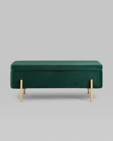 Банкетка Stool Group Болейн с ящиком велюр Зеленый