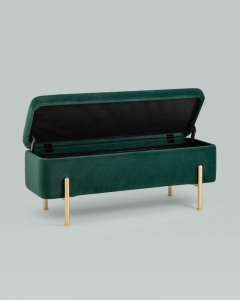 Банкетка Stool Group Болейн с ящиком велюр Зеленый