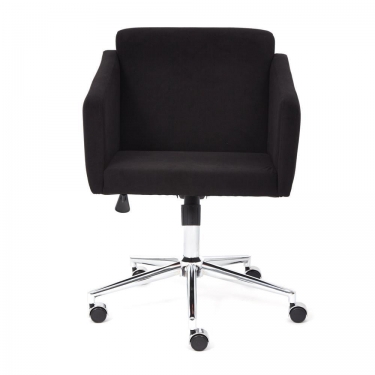 Кресло Tetchair MILAN хром флок , черный, 35