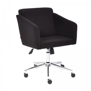 Кресло Tetchair MILAN хром флок , черный, 35
