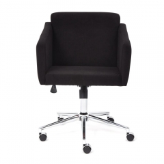 Кресло Tetchair MILAN хром флок , черный, 35
