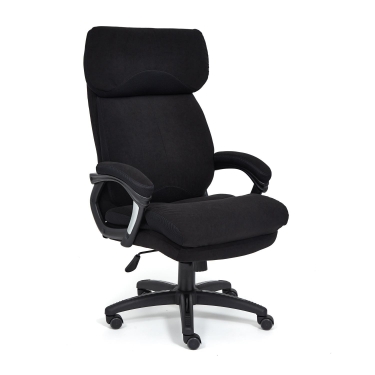 Кресло Tetchair DUKE флок/ткань, черный/черный , 35/TW-11