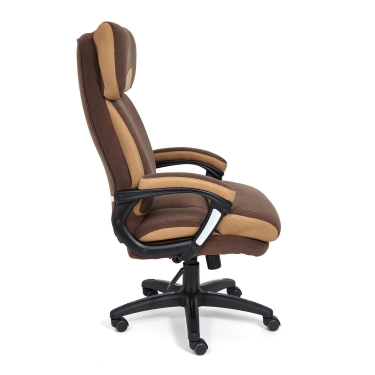 Кресло Tetchair DUKE флок/ткань, коричневый/бронза, 6/TW-21