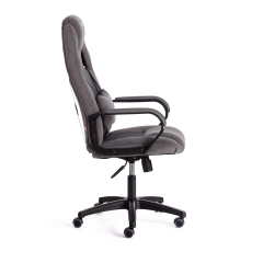Кресло Tetchair DRIVER 22 флок/ткань, серый/серый, 29/TW-12