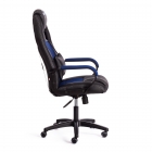 Кресло Tetchair DRIVER 22 кож/зам/ткань, черный/синий, 36-6/TW-10