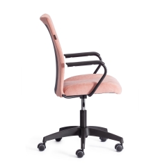 Кресло Tetchair STAFF флок/ткань, розовый/серый, 137/W-12