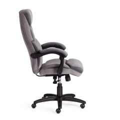 Кресло офисное Tetchair CAMBRIDGE флок/ткань, серый, 29/12