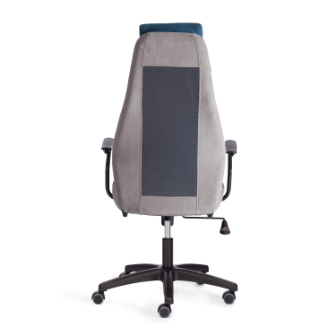 Кресло Tetchair AVIATOR флок, ткань , синий/серый/серый, 32/29/W2-1