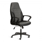 Кресло Tetchair INTER 24 кож/зам/ткань, черный/серый, 36-6/207/TW-12/TW-11