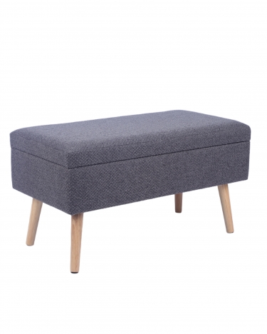 Банкетка Stool Group Сторми с ящиком темно-серый