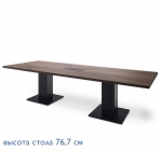 RENZ/TESLA Стол д/перегов L320 ЭВКАЛИПТ МОРЕН/ЧЕРН Profoffice 104 402 ECL BL
