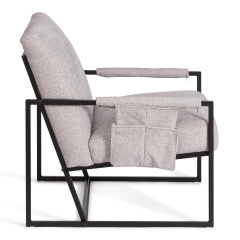 Кресло Tetchair Charli LUX/Чарли Люкс велюр/букле, VT shape silver, 70х80х82 см