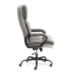 Кресло руководителя Tetchair Duke metal BL велюр, серый, 29/TW-12