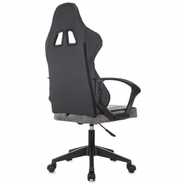 Кресло компьютерное BRABIX BRABIX Forcer GM-127, 2 подушки, экокожа/велюр, черное/серое