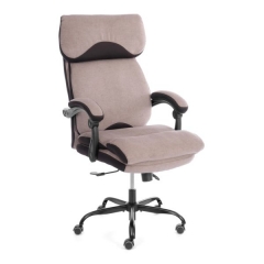 Кресло Tetchair Chief metalBL ткань, светло-коричневый, KUB 03/TW-24