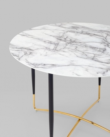 Стол обеденный Stool Group Даймакс 110x110 Белый мрамор