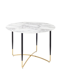 Стол обеденный Stool Group Даймакс 110x110 Белый мрамор