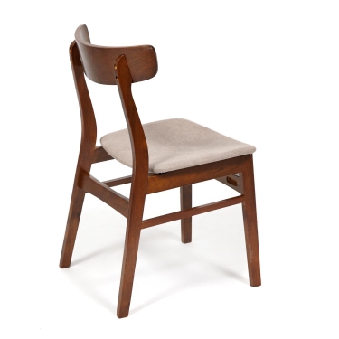Барный стул Tetchair LANDO mod.4036 металл/дерево/экокожа, 59х51х93-114 см, высота сиденья 62-83 см, черный/орех/хром