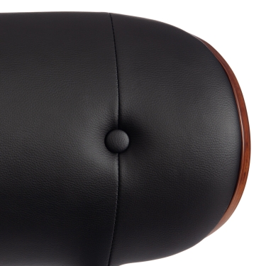 Барный стул Tetchair DRAKAR mod.4050 металл/дерево/экокожа, 51х56х95-116 см, высота сиденья 65-87 см, черный/орех/хром