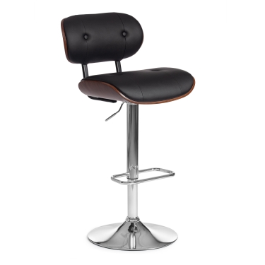 Барный стул DRAKAR mod.4050 Tetchair DRAKAR mod.4050 металл/дерево/экокожа, 51х56х95-116 см, высота сиденья 65-87 см, белый/нат/хром