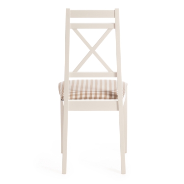 Стул Tetchair Opera OP-SC дерево гевея, 45х53х97см, ivory white слоновая кость 2-5, ткань бежевая, рисунок золотистый 180-9