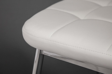 Стул Tetchair ELFO mod.35 металл/экокожа, 45х53х100х47см, хром/белый