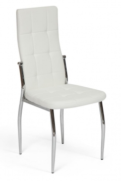 Стул Tetchair ELFO mod.35 металл/экокожа, 45х53х100х47см, хром/белый