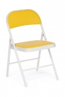 Стул складной Tetchair FOLDER mod. 032 каркас металл, сиденье/спинка экокожа, 415176см, желтый