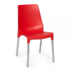 Стул Tetchair GENIUS mod 75 металл/пластик, 46x56x84cм, красный/ножки хром