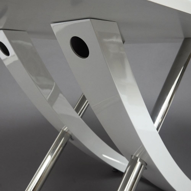 Стол Tetchair ARNO mod.EDT-H016 мдф high gloss, закаленное стекло, металл, 120х80х75см, Белый White