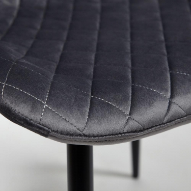 Стул Tetchair QUINCY mod. 8272 металл/ткань, 49х53х84,5 см, серый G-062-40/черный