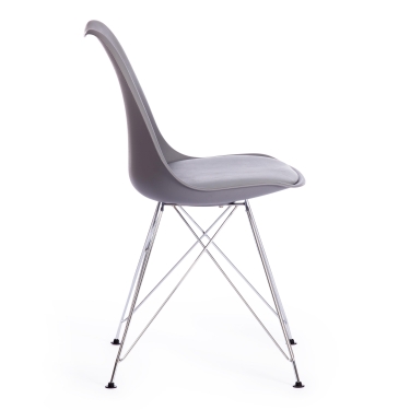 Стул Tetchair TULIP IRON CHAIR mod.EC-123 металл/пластик, 54,54883,5см, серый