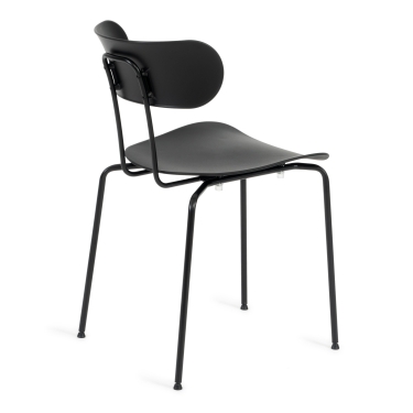 Стул Tetchair VAN HALLEN mod. 1534-45 пластик/металл, 45х52х77 см, высота до сиденья 46,5 см, черный/черный