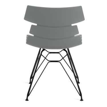 Стул Tetchair HANSEN mod. 622N пластик/металл, 51х47х80 см, высота до сиденья 45 см, серый/черный