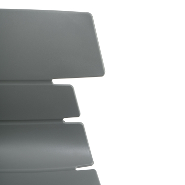 Стул Tetchair HANSEN mod. 622N пластик/металл, 51х47х80 см, высота до сиденья 45 см, серый/черный