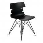 Стул Tetchair HANSEN mod. 622N пластик/металл, 51х47х80 см, высота до сиденья 45 см, черный/черный