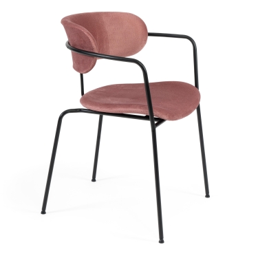 Стул Tetchair CHILLY mod. 7095 ткань/металл, 45x53х88 см, высота до сиденья 50 см, темно-серый barkhat 14/черный