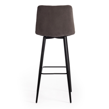 Стул барный Tetchair CHILLY mod.7095б ткань/металл, 53х44х104 см, высота до сиденья 76 см, коричневый barkhat 12/черный