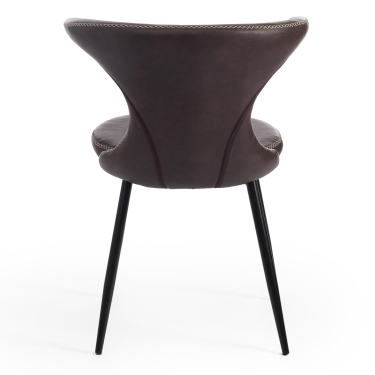 Стул Tetchair FLAIR mod. 9020 экокожа/металл, 60 х 56 х 78 см , коричневый 1/черный