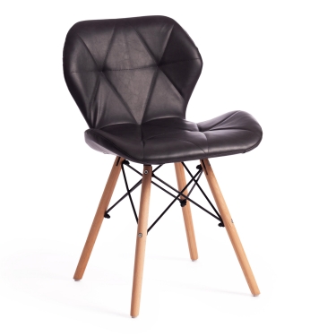 Стул Tetchair STUTTGART mod. 74 экокожа/дерево береза/металл, 50 х 47 х 73 см, серый 22