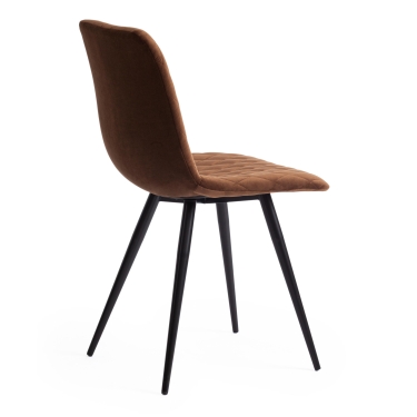 Стул Tetchair CHILLY X mod. 7096 ткань/металл, 45x53х88 см, высота до сиденья 50 см, коралловый barkhat 15 /черный